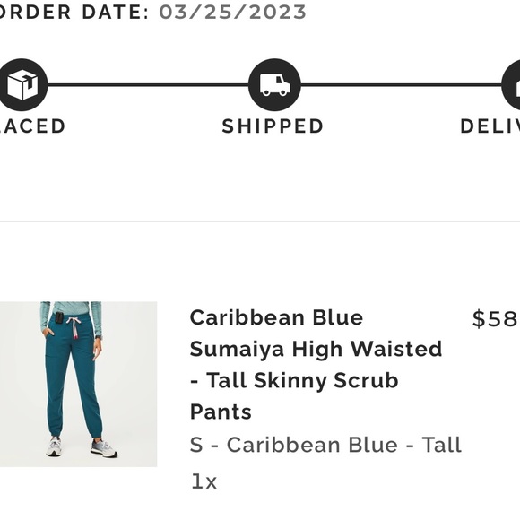 Caribbean blue figs scrubs - Picture 4 of 4